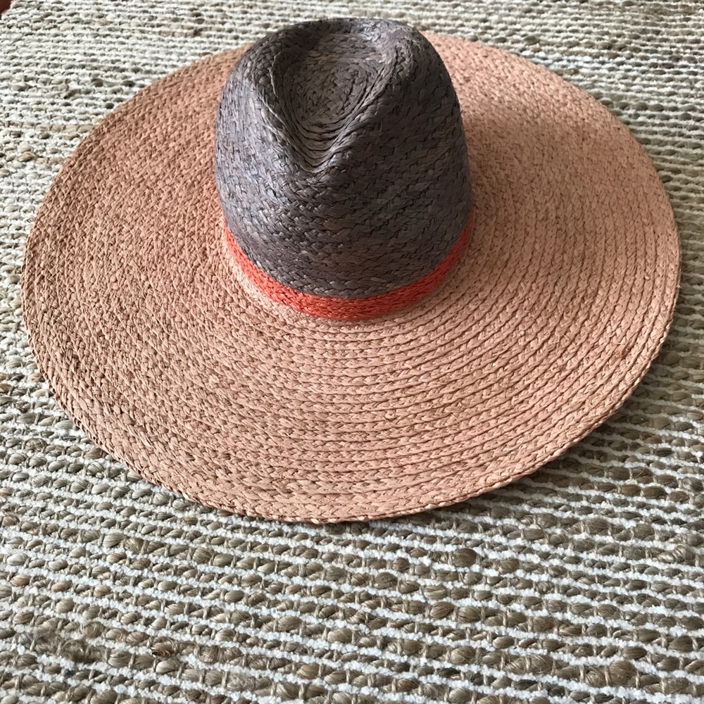 BCBG Maxazria Barr Pink Blocked Floppy Hat